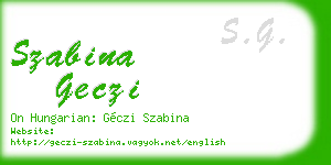 szabina geczi business card